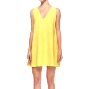 Alice + Olivia Vibrant Yellow Sleeveless Full Back-Zipper Dress Women’s Sz S